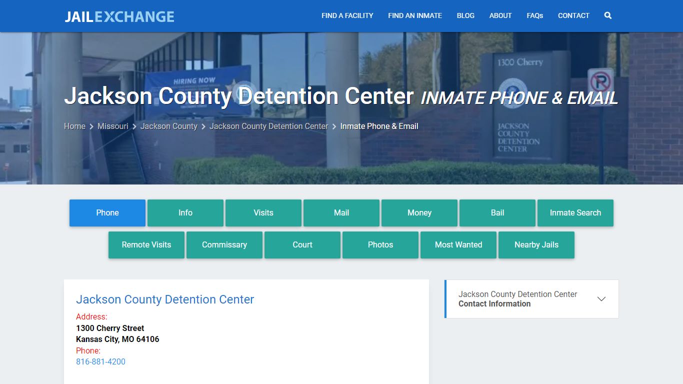 Inmate Phone - Jackson County Detention Center, MO - Jail Exchange